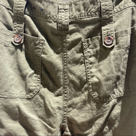 Basic Editions Green Pants, Linen/Cotton Blend, Size 8 - Picture 9 of 10